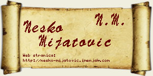 Neško Mijatović vizit kartica